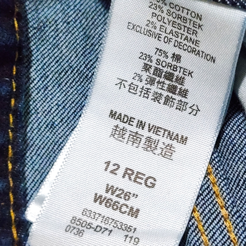 Levi's Dark Blue Denim Jeans Shorts - Picture 5 of 7